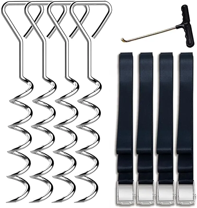 USA Trampoline Stakes Heavy Duty Trampoline Parts Corkscrew Shape Steel Stakes A