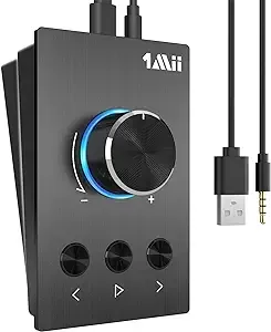 1Mii S04 Multimedia Volume Controller - Compatible with Win/7/8 10/Mac for Listening to Music,Watching Movies at Home,Playing Games