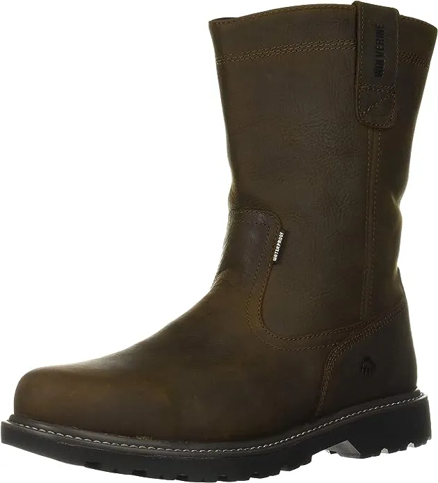 Wolverine Men's Floorhand 10' Wellington Waterproof Soft Toe Boot, Size: 10 EW, Brown