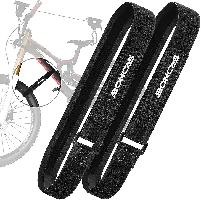 Boncas Adjustable Bike Rack Strap Bicycle Wheel Stabilizer Straps with Innovative Gel Grip Keep The Bicycle Wheel from Spinning