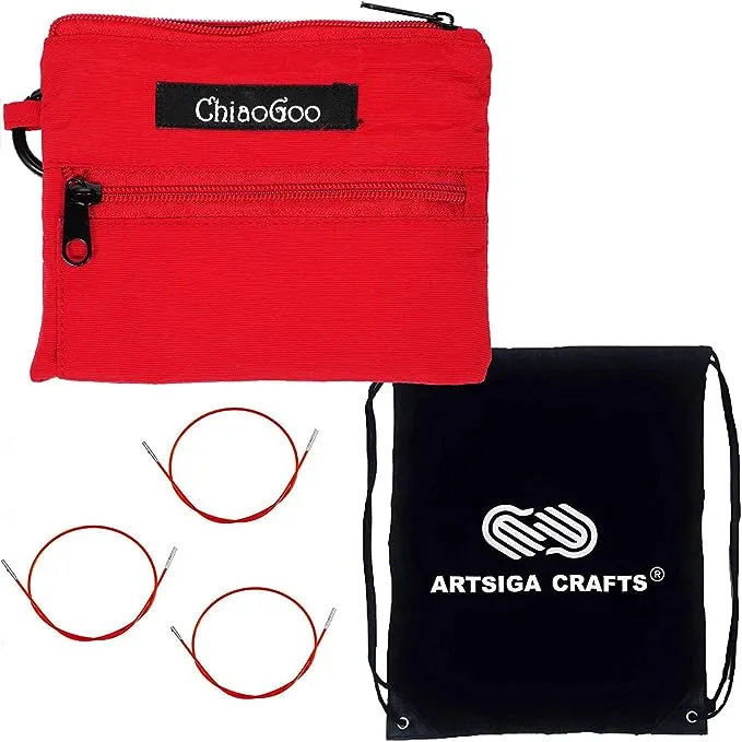 ChiaoGoo Twist Red Lace Shorties Knitting Needle Set