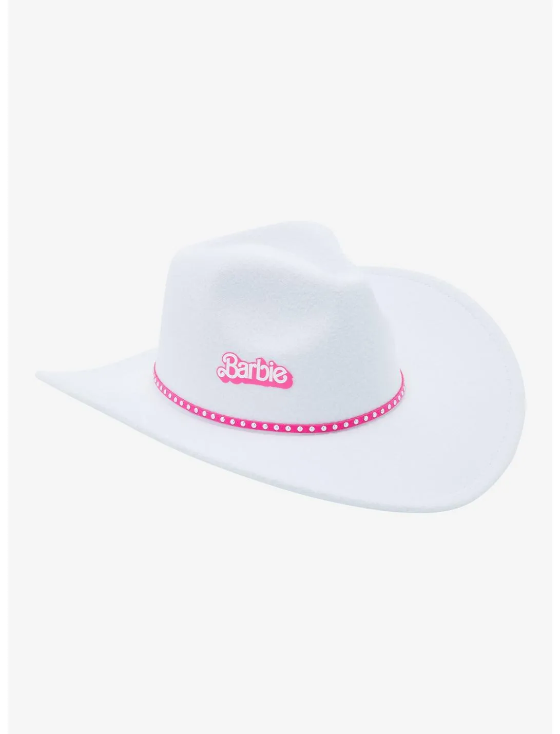 Spirit Halloween Barbie the Movie Barbie Cowboy Hat | Officially Licensed | Barbie Accessories | Halloween Costumes | White and Pink Cowgirl Hat