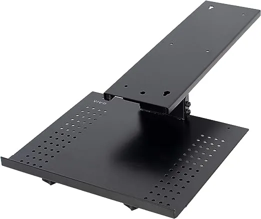 vivo DESK-AC02A Black Sliding Tray Track Mounted Under Desk Adjustable Laptop Holder