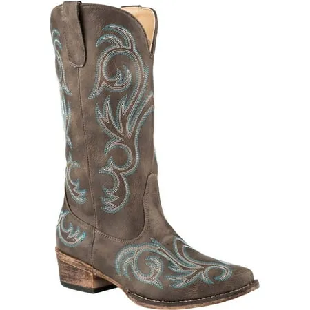 Roper Women's Narrow Snip Toe Riley Western Boots - Brown - 10