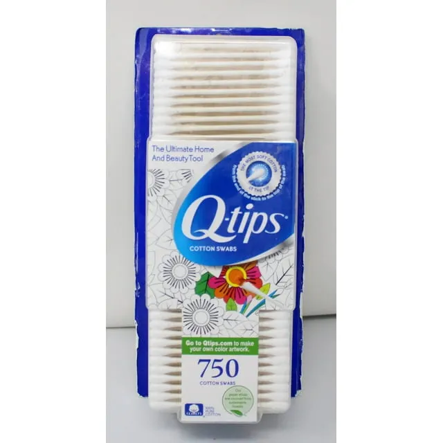 Q-tips 09824CT Cotton Swabs, 750/Pack, 12/Carton