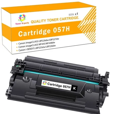 TRUE IMAGE Compatible Toner Cartridge Replacement for Canon 057 057H CRG-057 Work with ImageCLASS MF445dw MF448dw LBP226dw LBP227dw LBP228dw MF449dw MF445 Laser Printer Ink (Black, 2-Pack)