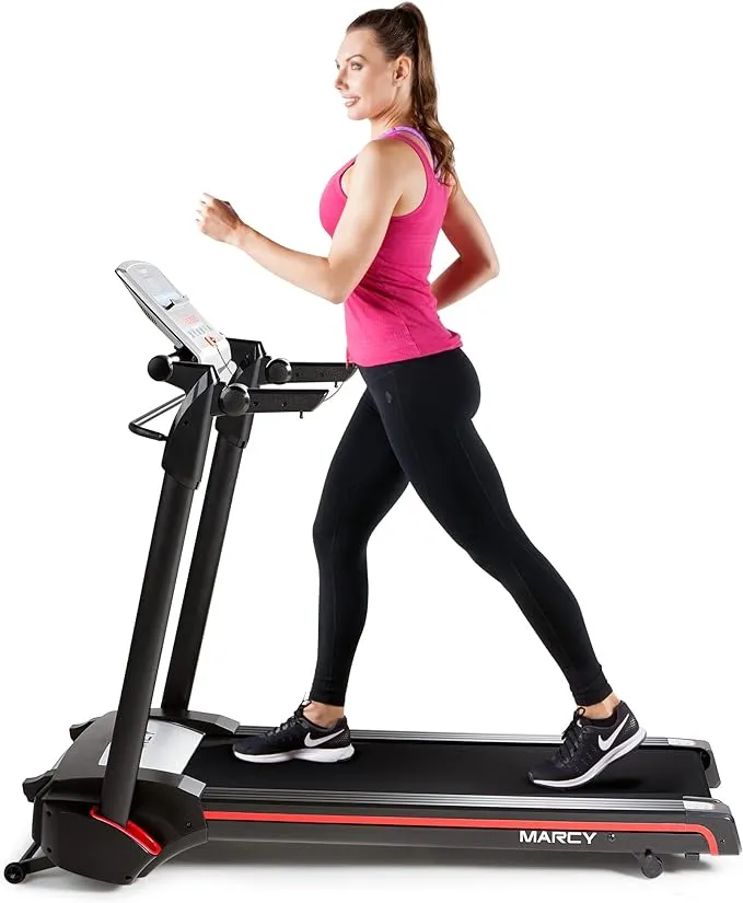 Marcy Easy Folding Motorized Treadmill/Pre Assembled Electric Running Machine JX-651BW black 30.00 x 66.00 x 126.00"