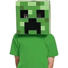 Disguise Costumes Creeper Minecraft Mask, One Size , Green