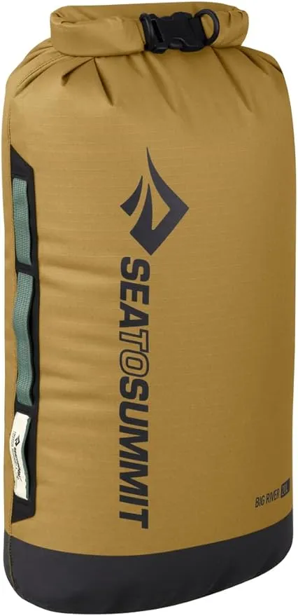 Sea to Summit Big River Dry Bag, Heavy-Duty Dry Storage, 20 Liter, Gold Brown