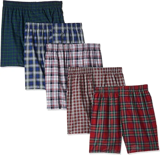 Hanes Ultimate Men's Big Tartan Boxers, 5-Pack