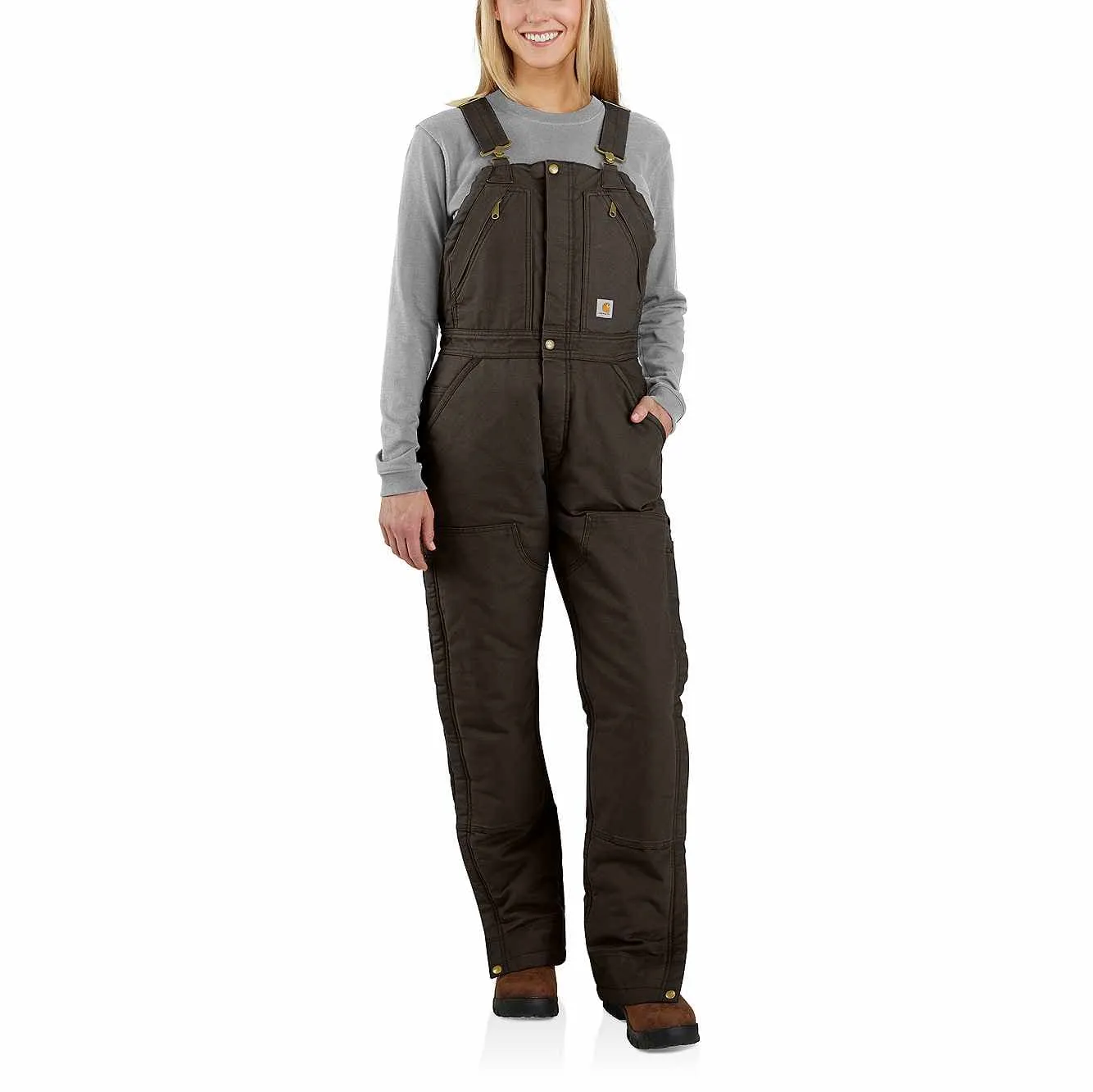 Carhartt Womens Loose Fit Washed Duck Insulated Biberall