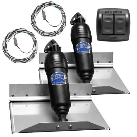 Bolt Electric Trim Tab System 12" x 9", Complete Kit BOLT129, 12V DC - FO4320