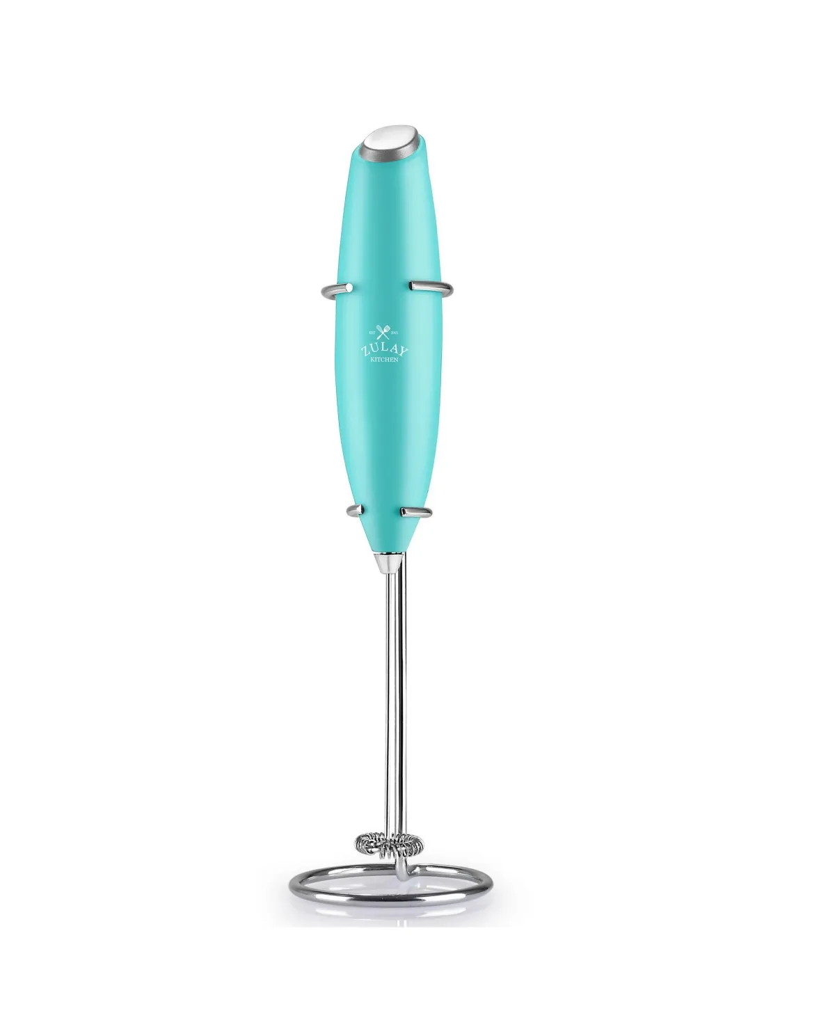 Handheld Milk Frother Stainless Steel Single Whisk with Stand