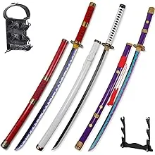 Forgemith Bamboo Anime Cosplay Swords：Roronoa Zoro/Kitetsu/Yama Enma/Trafalgar Law/Kozuki Oden/Edward Newgate,About 40.75/59 Inches,Anime Original Texture,for Role-Playing,Stage Performance and Gift