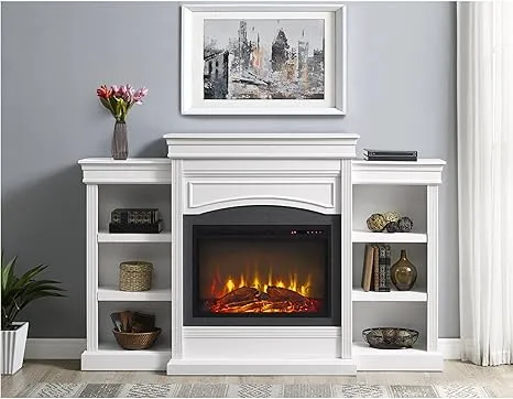 Ameriwood Home Lamont Mantel Fireplace - White