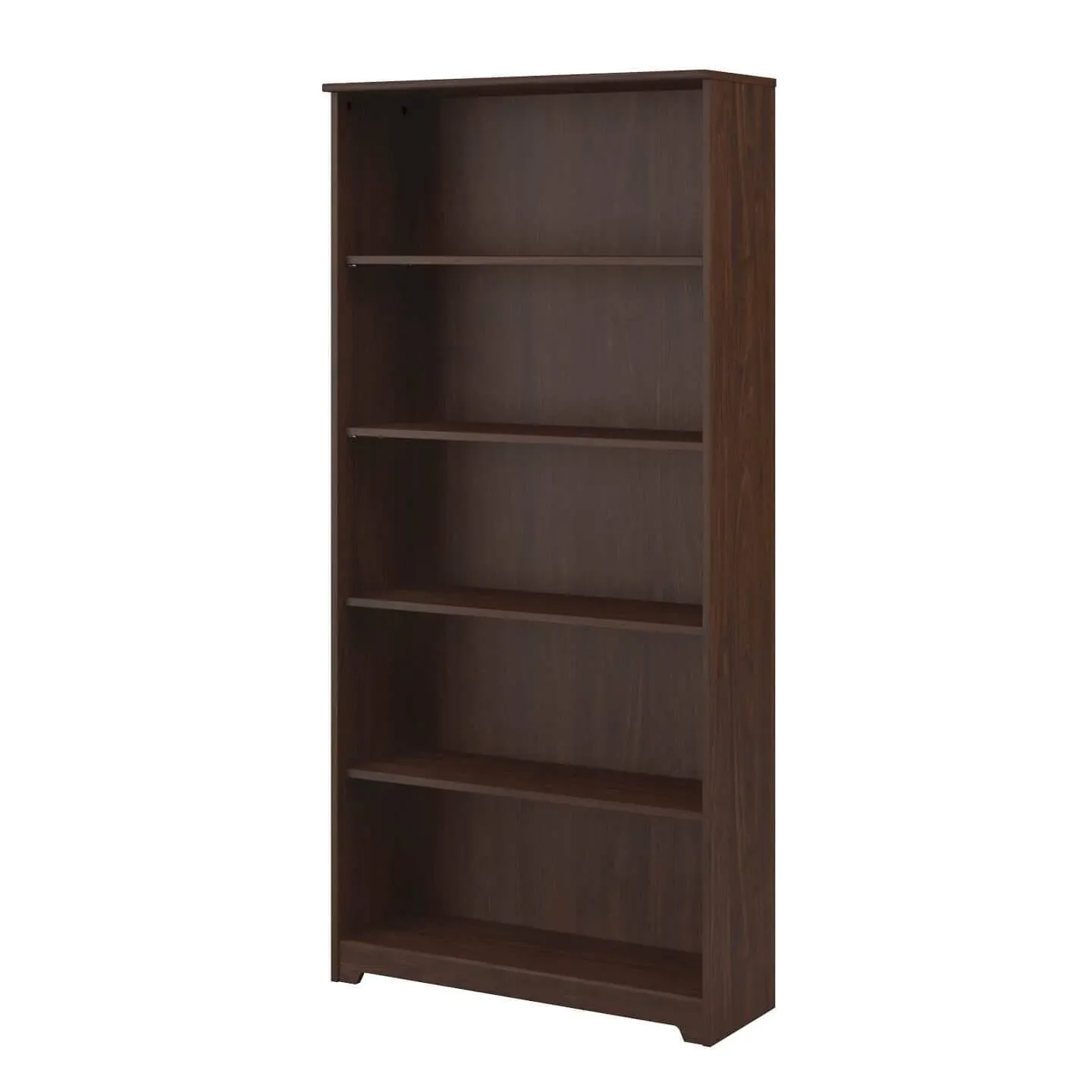 Bush Furniture Cabot Tall 5 Shelf Bookcase in Modern Walnut