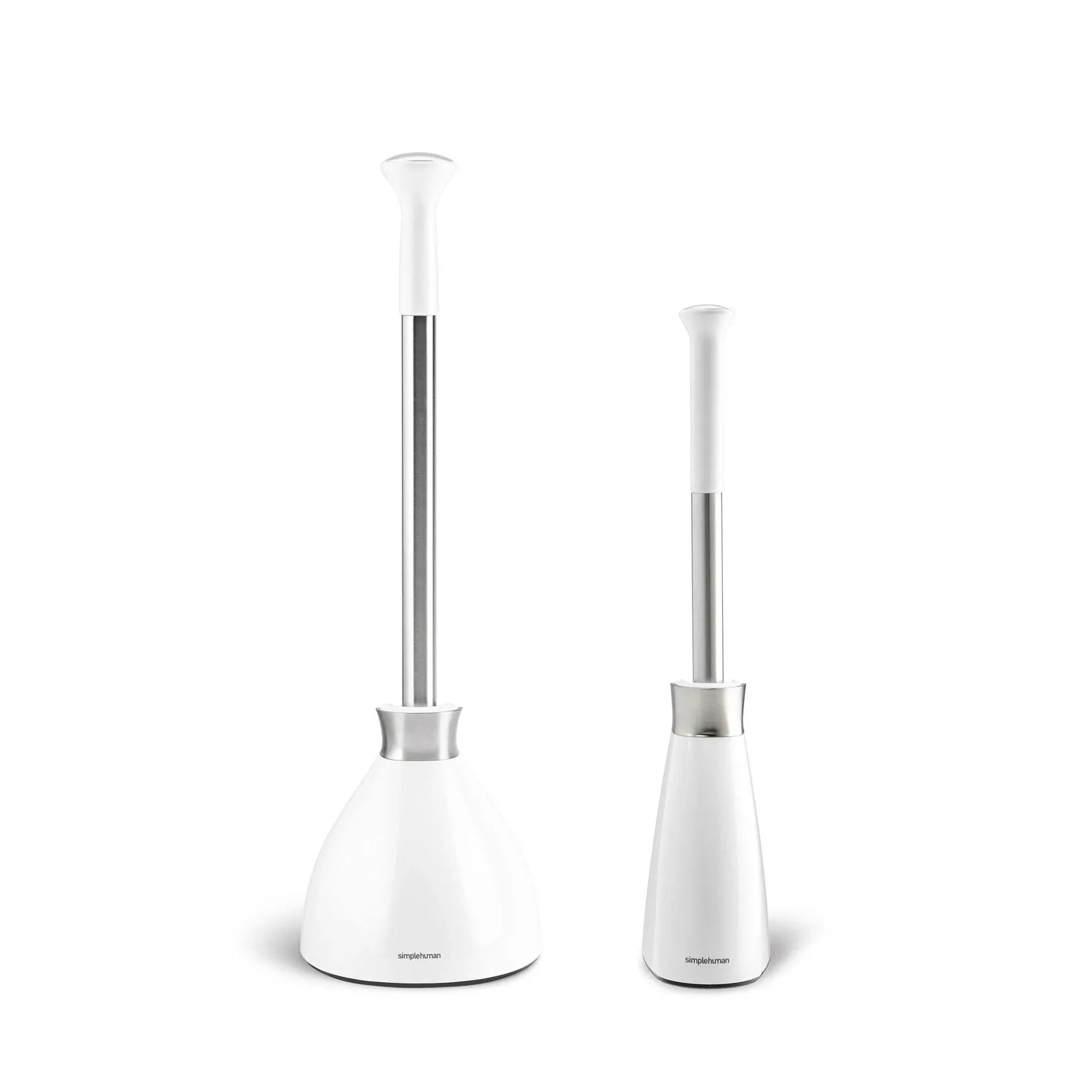 simplehuman Toilet Plunger and Brush Set White