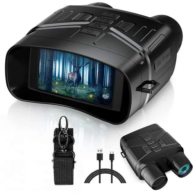 NV4000 4K Night Vision Binocular 3 inch Large Screen 5X Digital Zoom Infrared Night Vision Goggles