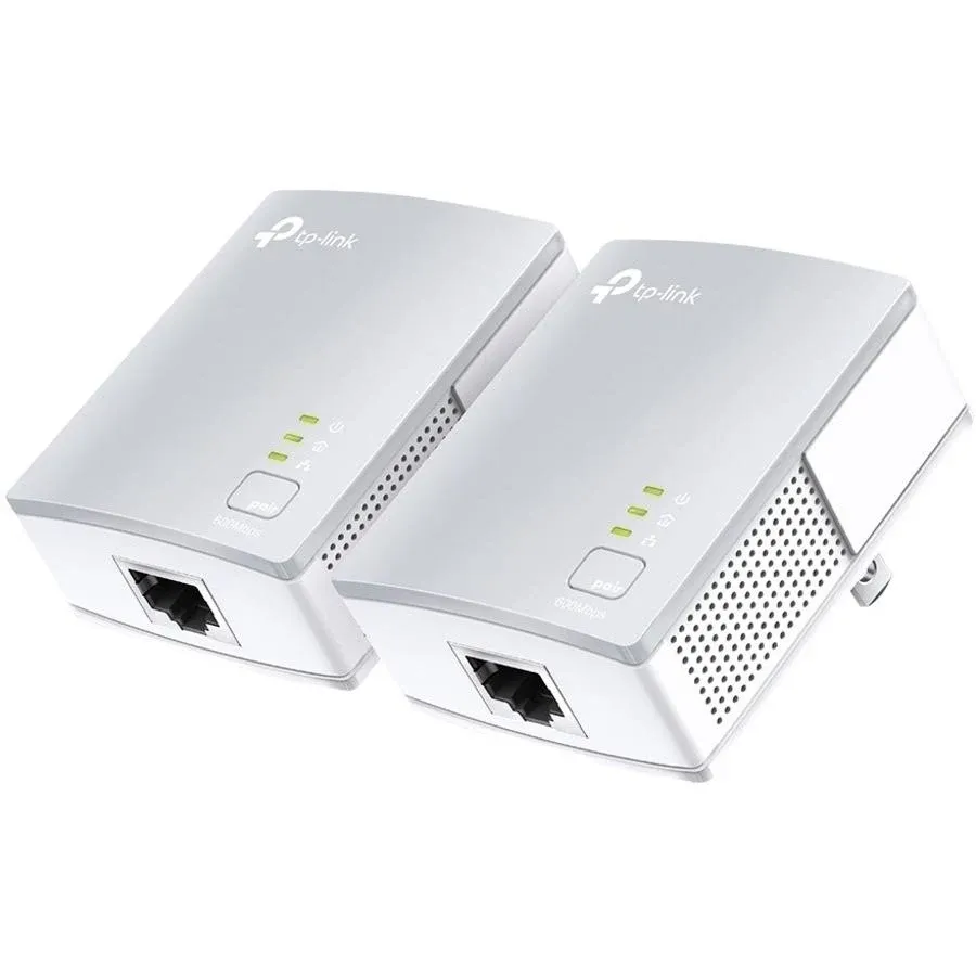 TP-LINK UK AV600 10/100 Powerline Adapter Kit 1-Port 600 Mbps (TL-PA4010KIT V3)