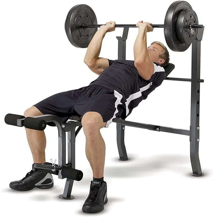 Marcy Standard Bench with 100lb Weight Set