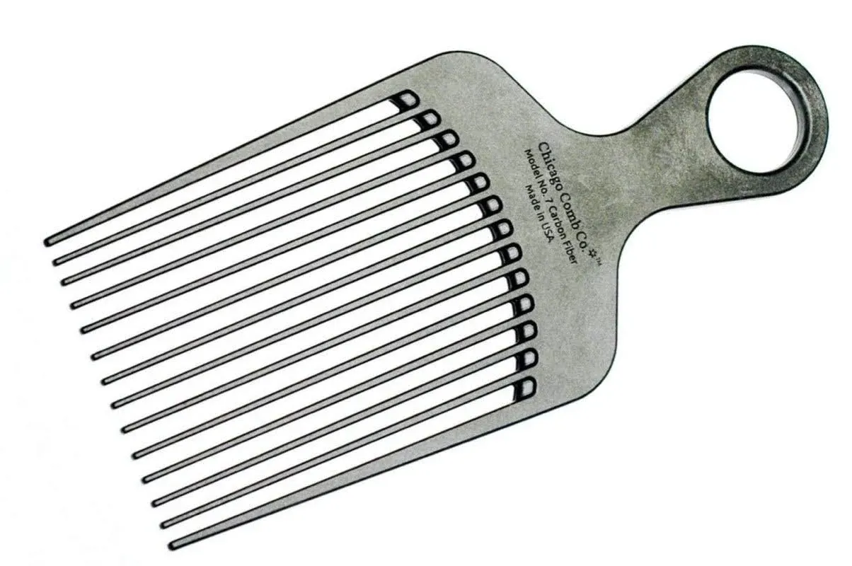 Chicago Comb Model 7 Carbon Fiber Pick Comb