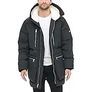 Tommy Hilfiger Men's Heavyweight Quilted Sherpa Hooded Parka