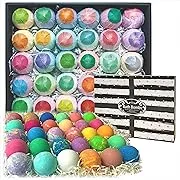 Bulk Bath Bombs 30 Pc Gift Set by Purelis. Ultra Luxury Bath Balls Individually Wrapped for Men & Women! Paraben & Sulfate Free Organic Spa Fizzies Infused with Essential Oils.Bulk Bath Bombs 30 Pc Gift Set by Purelis. Ultra Luxury Bath Balls Individuall