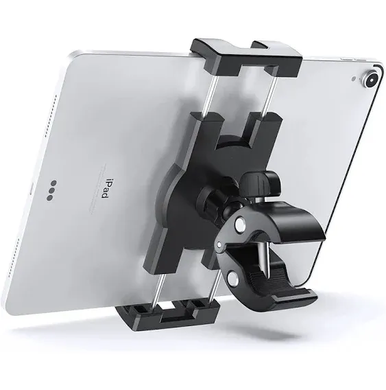 KDD Spin Bike Tablet Holder Mount, Phone iPad Holder Stand Exercise Bike Handlebar Mount for Stationary Bicycle, Treadmill, Microphone Stand, Fit