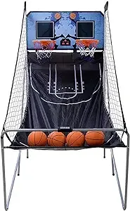 Saturnpower Shot Creator Indoor Basketball Arcade Game Foldable Electronic Double Shootout Sport Game Official Home Dual Shot Basketball 2 Player with 4 Balls