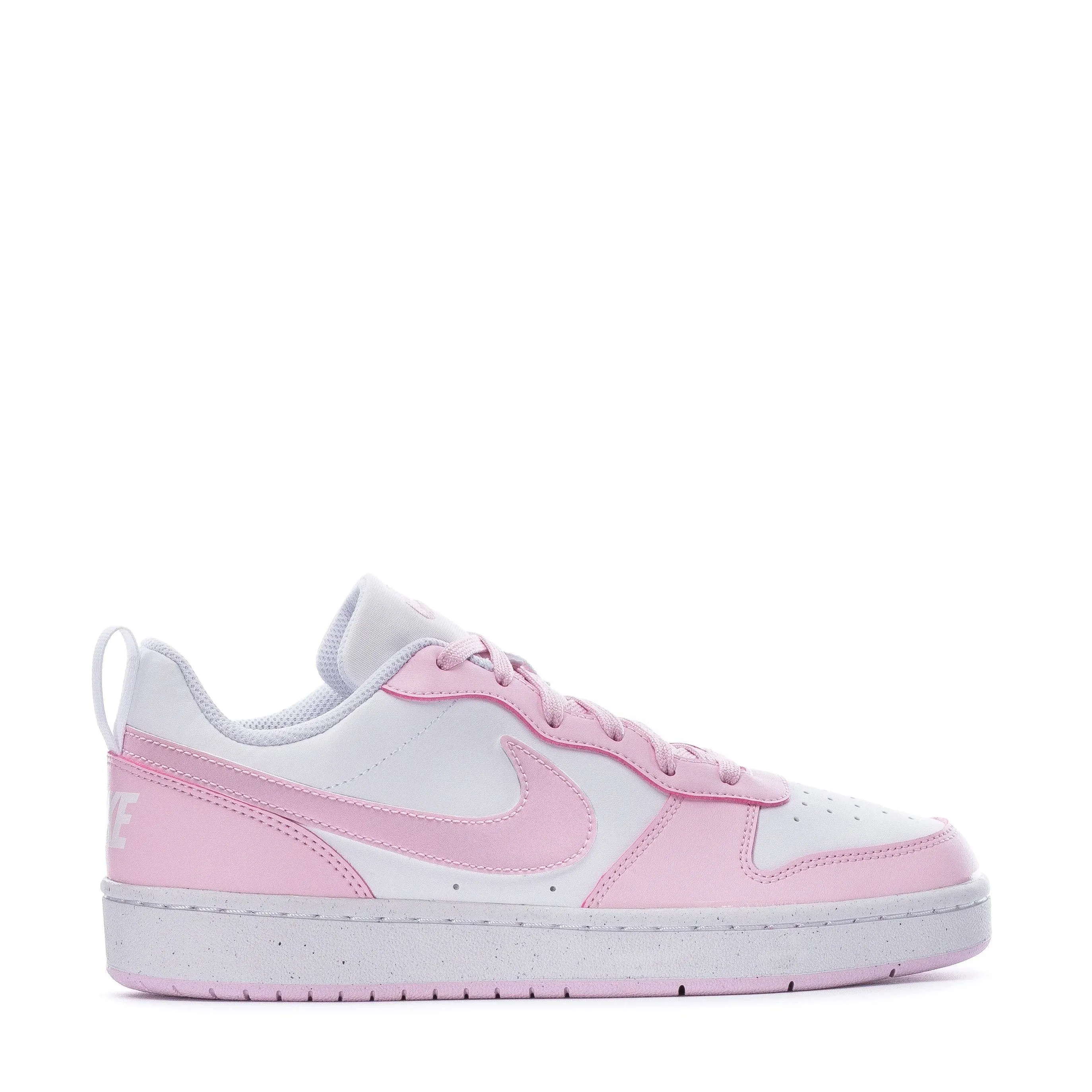 Kids' Nike Court Borough Low Recraft Shoes Big 5.5 White/Pink Foam