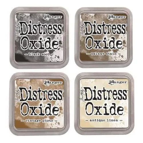 Tim Holtz Distress Speckled Egg Oxide Ink Pad And Reinker Bundle Ranger