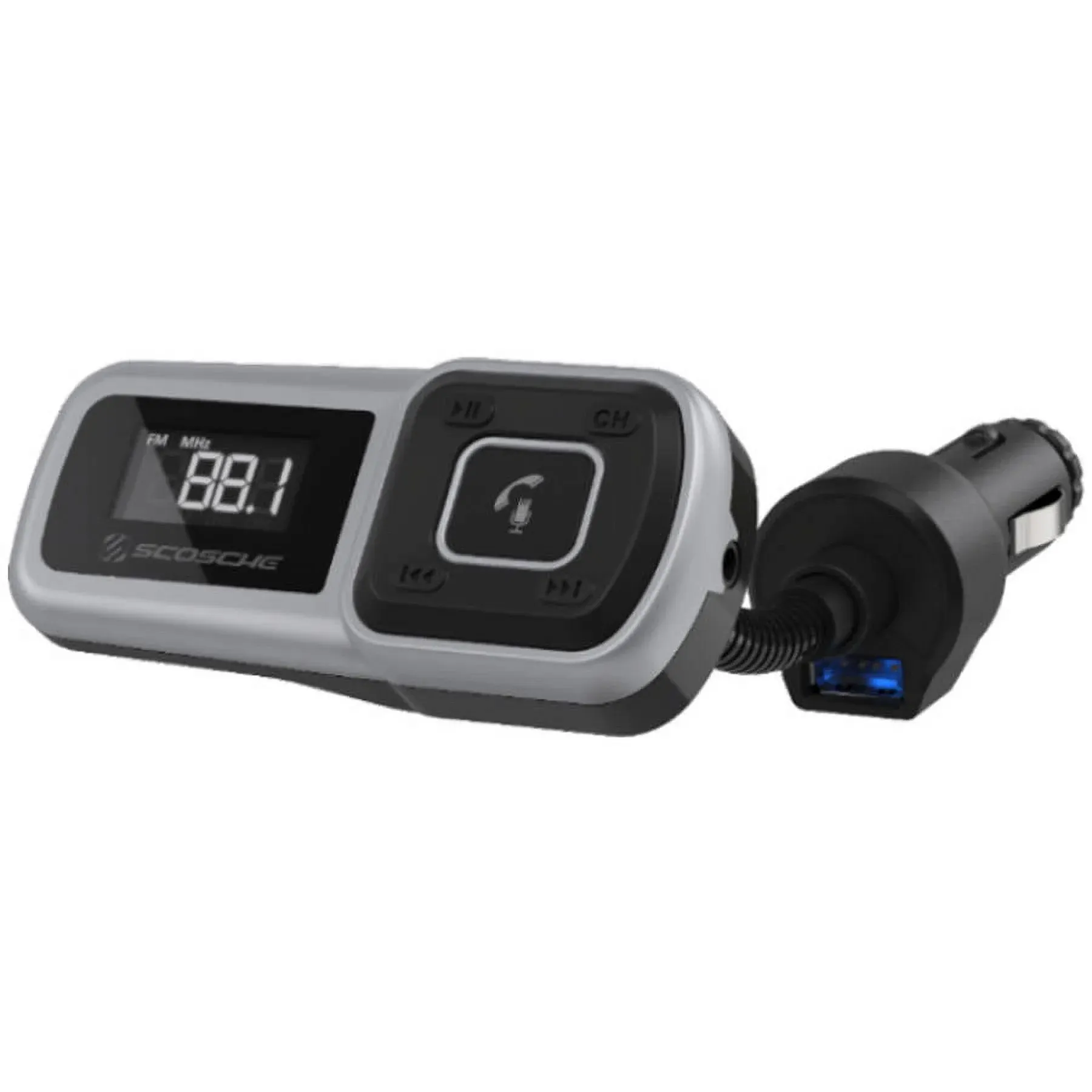 Scosche - BTFREQ Bluetooth FM Transmitter Hands Free Car Kit - Black