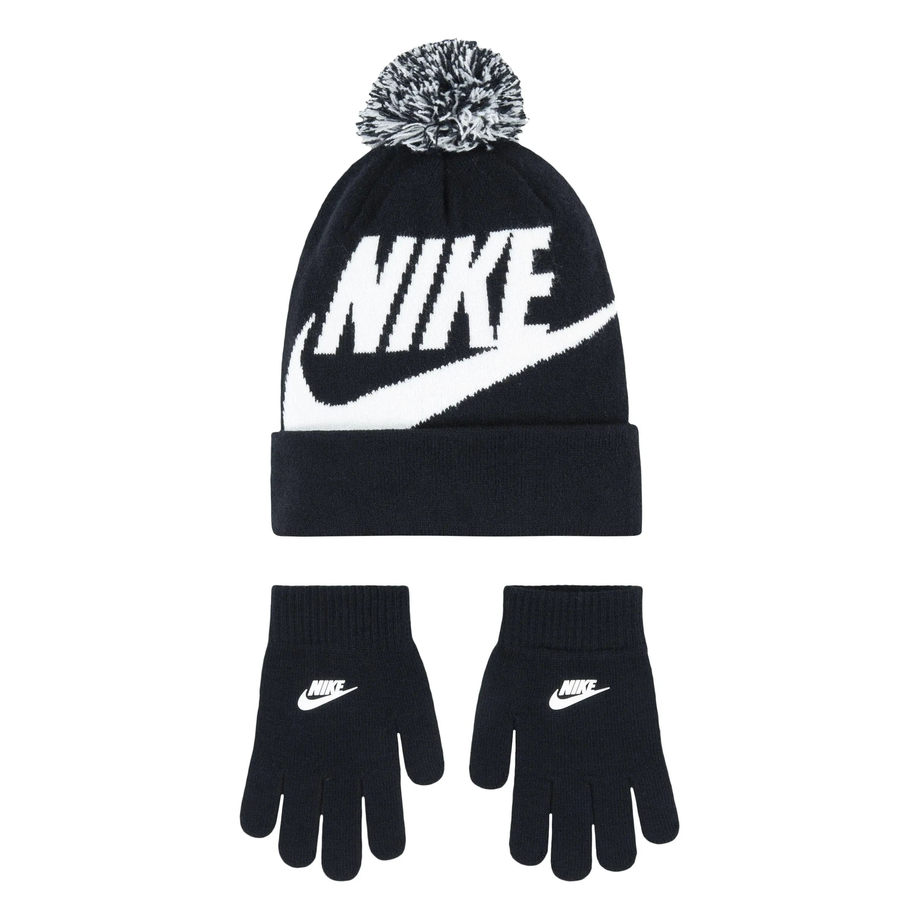 Nike 2-pc. Swoosh Beanie & Gloves Set, Big Boys - Black