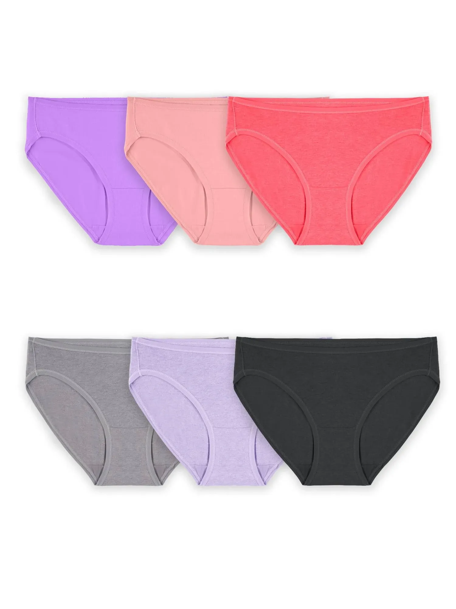 Fruit of The Loom Women's 360 Stretch Comfort Cotton Bikini Underwear, 6-Pack