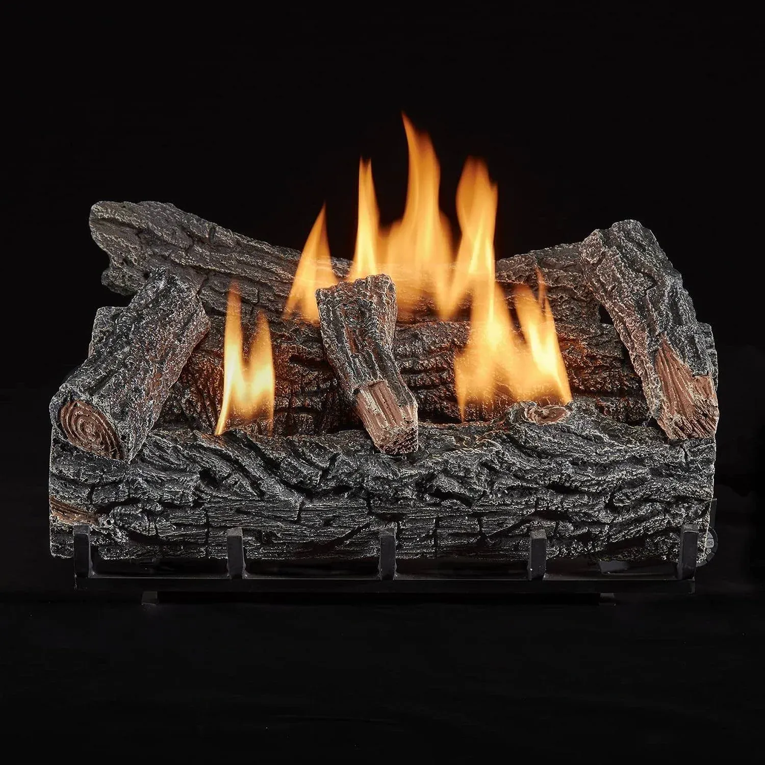 Duluth Forge Ventless Gas Log Set Winter Oak