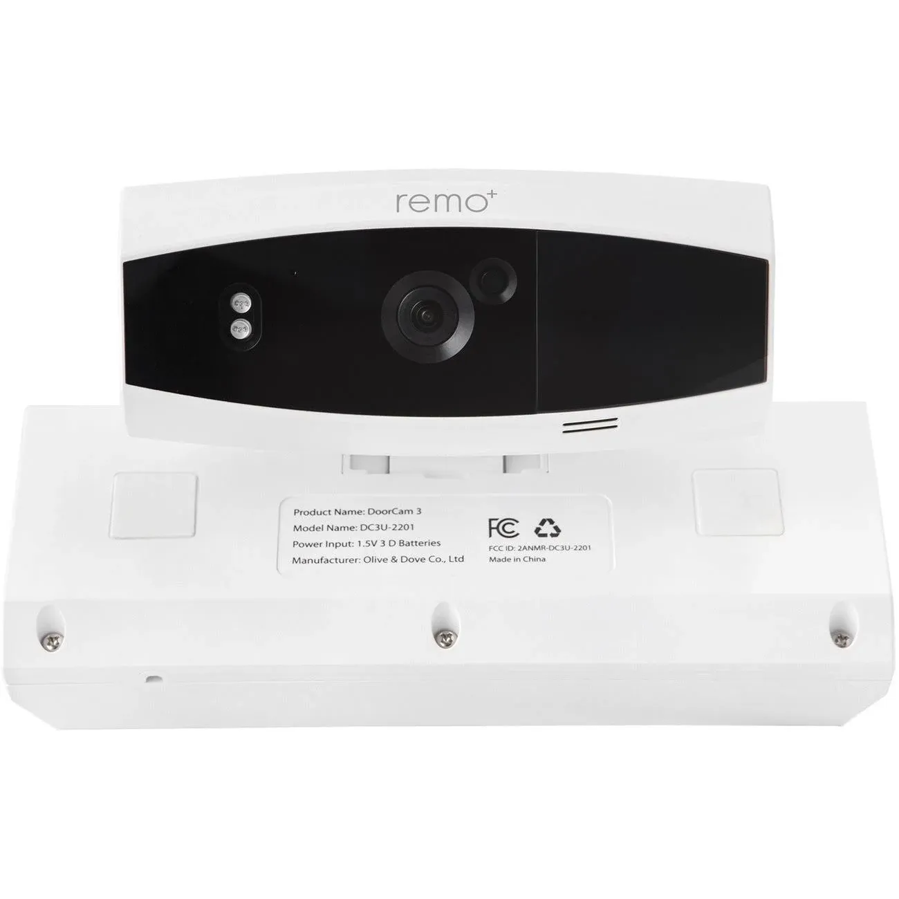 Remo+ DoorCam 3 1080p Full HD Wi-Fi Smart Over-the-Door Security Camera White