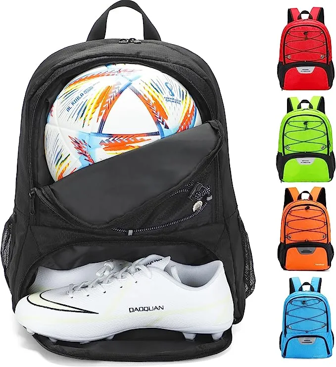 Youth Soccer Bag-Soccer Backpack&Backpack for Football Basketball,with Ball Compartment Separate Cleat Package