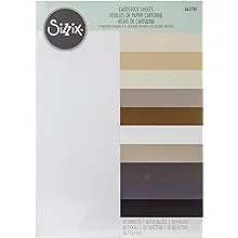 Sizzix Textured Cardstock Sheets A4 60/Pkg Assorted Colors-Neutral<wbr/>s