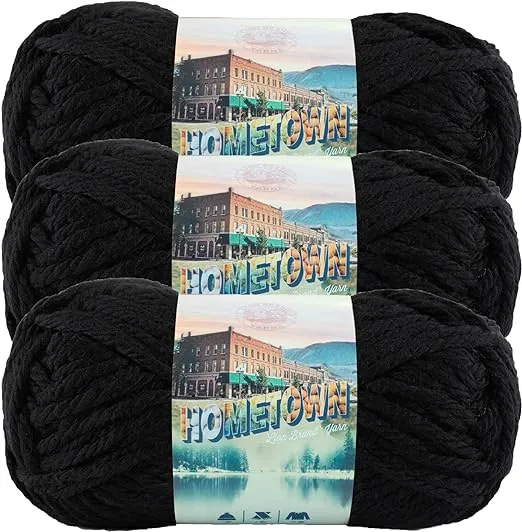 Lion Brand Hometown USA Yarn (3-Pack) South Dakota Black 135-153