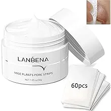 LANBENA blackhead remover, Nose Pore Strips for Blackheads, Black Head Remover Mask for Face, Puntos Negros, 30g+60pcs paperLANBENA blackhead remover, Nose Pore Strips for Blackheads, Black Head Remover Mask for Face, Puntos Negros, 30g+60pcs paper