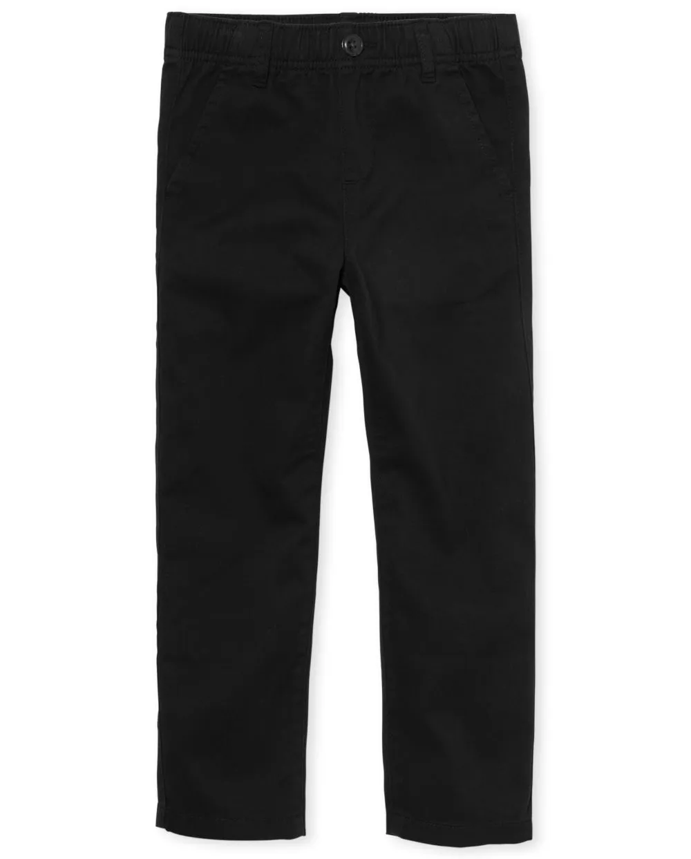 The Children's Place Boys Uniform Stretch Pull on Straight Chino Pants | Size 20H | Tan | Cotton/Spandex