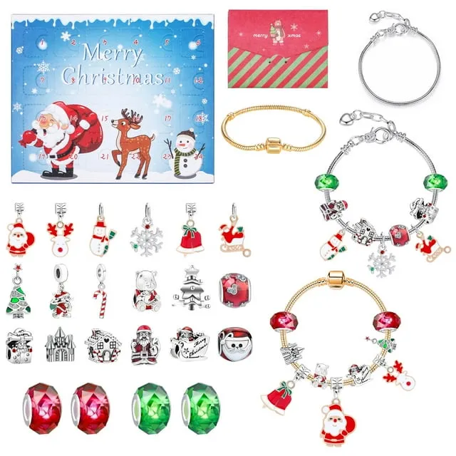 Girls Advent Calendar 2023, Charm Bracelets Making Kit for Kids Christmas Countdown Calendars 24 Days Xmas Jewelry Making Kit for Girls 5-7, Teens Teenagers Girl 8-12 & Women Arts and Crafts Gift ToysGirls Advent Calendar 2023, Charm Bracelets Making Kit