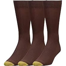 GOLDTOE Men's Metropolitan Crew Dress Socks, 3-Pairs