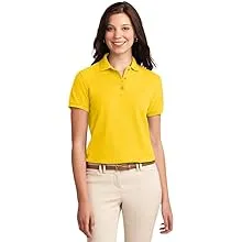 Port Authority Ladies Silk Touch Polo. L500 Navy