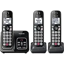 Panasonic Cordless Phone with Answering Machine, Advanced Call Block, Bilingual Caller ID and Easy to Read High-Contrast Display, Expandable System