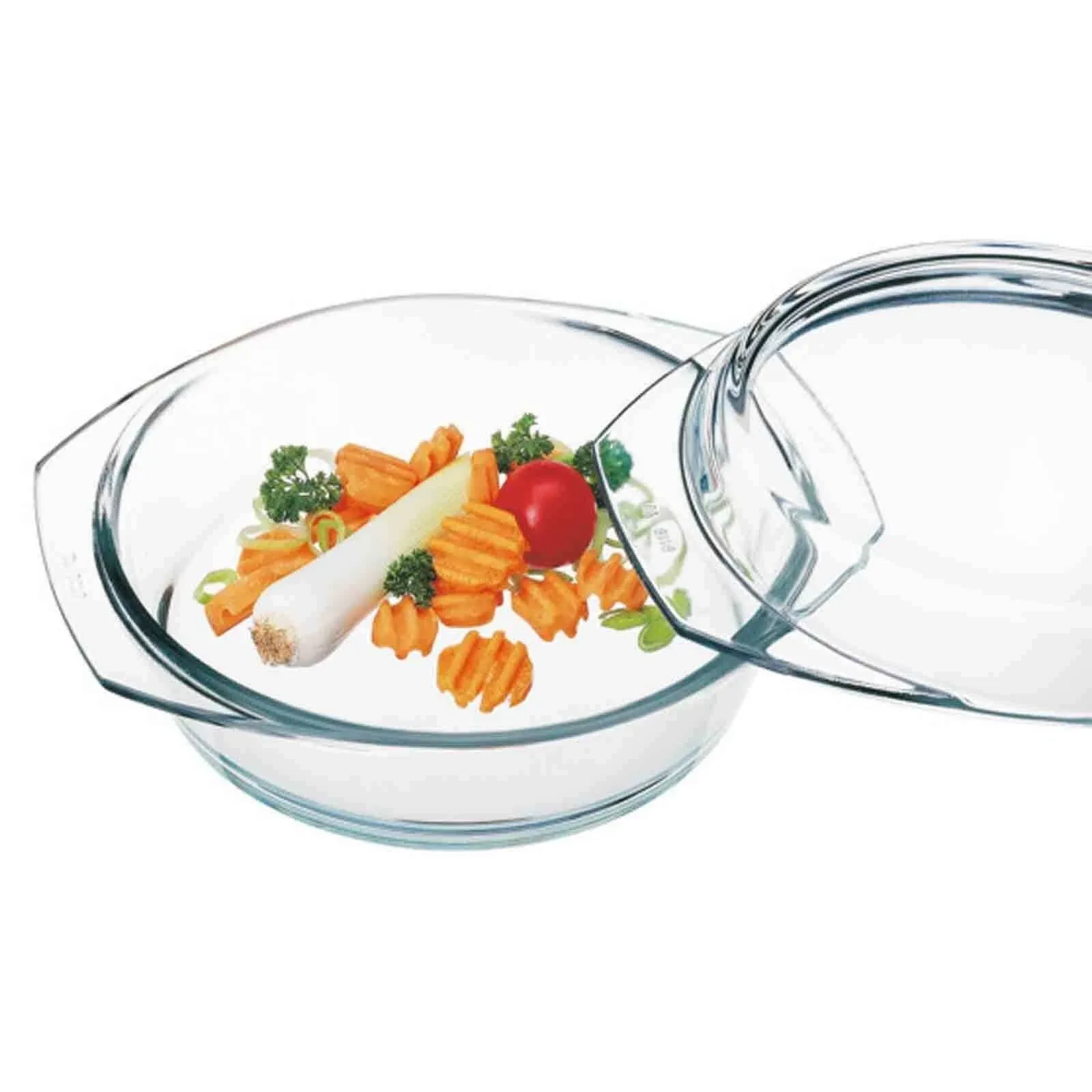 Simax Glassware Round Casserole Pan with Lid