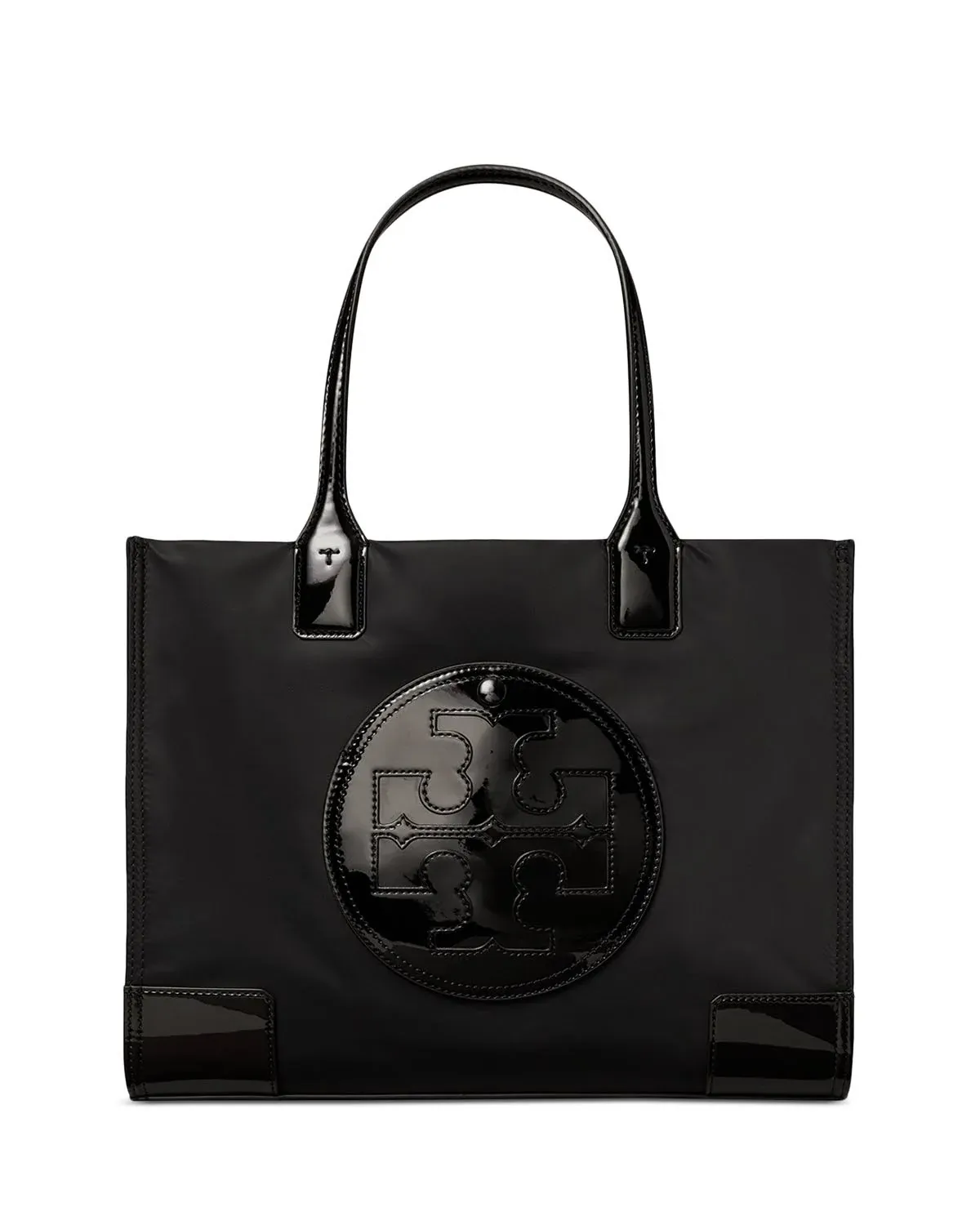 Shop Tory Burch Women's Mini Ella Patent Tote Bag In Black