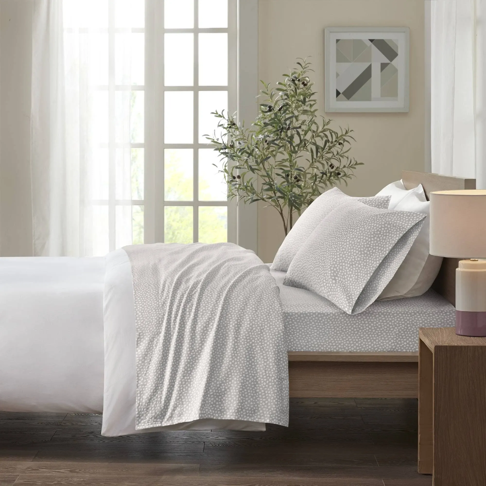 Olliix True North Sleep Philosophy Cozy Flannel Tan Sheet Sets