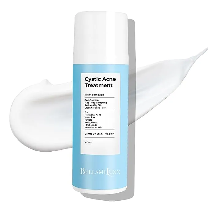 Cystic Acne Spot Treatment for Face: Cystic Hormonal Acne Spot Treatment for Face - Hormonal Acne Pimple Spot Cream with Salicylic Acid & Tea Tree Oil - 100 ml