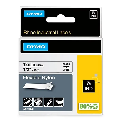 Dymo Rhino Flexible Nylon Industrial Label Tape